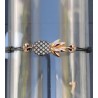 Bracciale Ananas Filo Macramè Nero Kurshuni - GrelaParfum 1