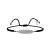 Bracciale Piuma Argento Filo Macramè Nero Kurshuni - GrelaParfum 1