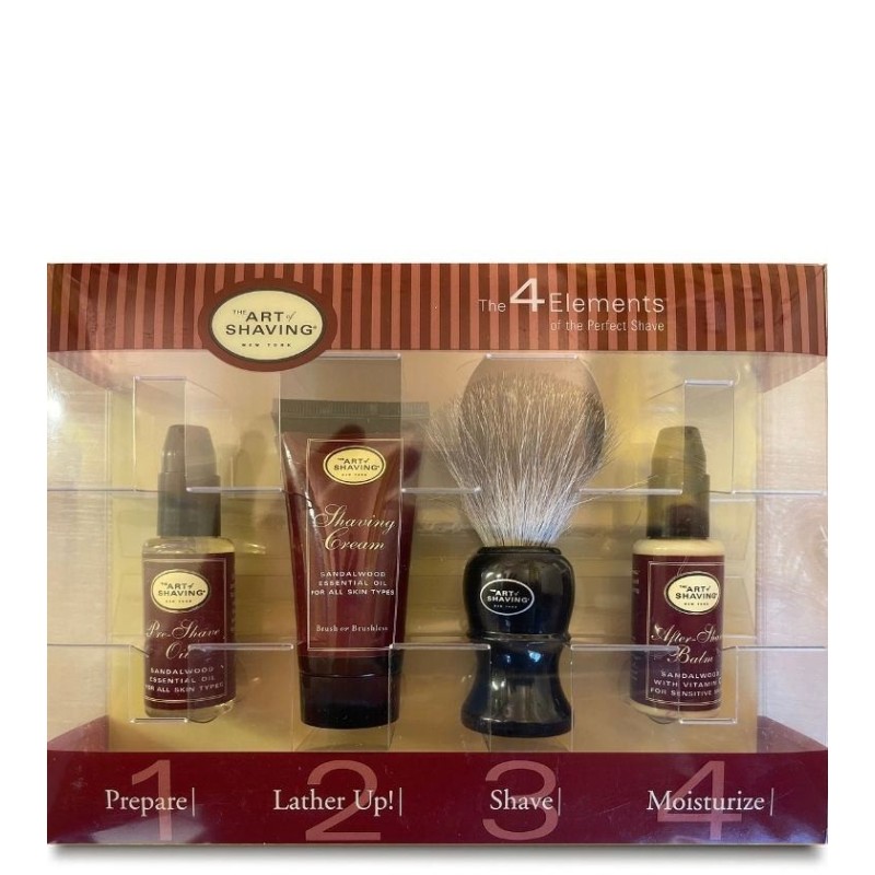 Sandalwood Kit 4 Elements of the Perfect Shave • The Art of Shaving