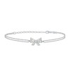 Bracciale catenella Argentocon Fiocco e Zirconi