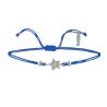 Bracciale Filo Sottile blu con Stella Piccola Argento