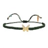Bracciale Farfalla Oro Filo Macramè Verde
