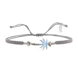 Bracciale Palma Filo Macramè Grigio