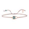 Bracciale Filo sottile Rosa con Lucchetto