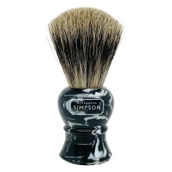 Pennello da barba Simpson Color Marmo Scuro in puro tasso Islington