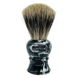 Pennello da barba Simpson Color Marmo Scuro in puro tasso Islington