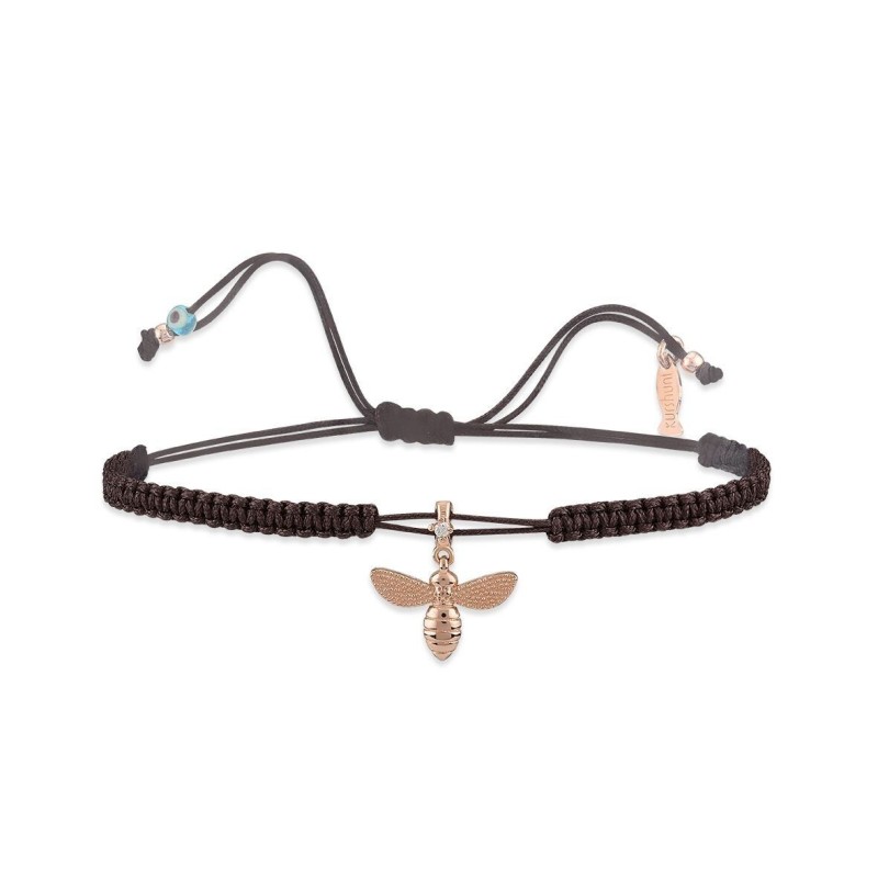 Bracciale Ape  filo macramè color Taupe